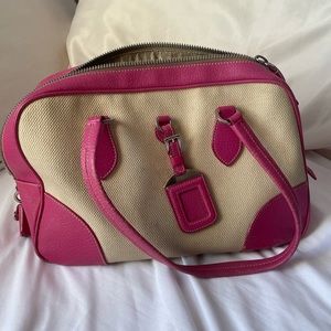 Prada Pink and Beige Purse from 90s